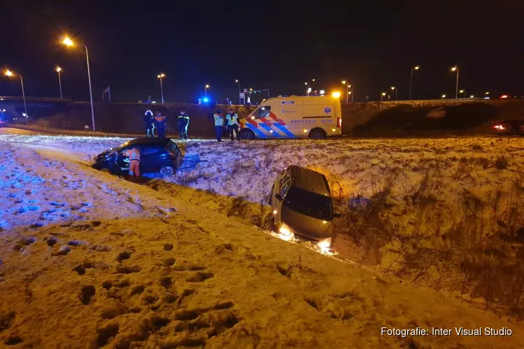 Slippartij N242 resulteert in twee ongelukken