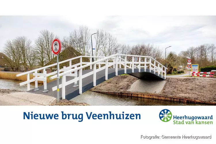 Nieuwe brug Veenhuizen goed voor recreatievaart