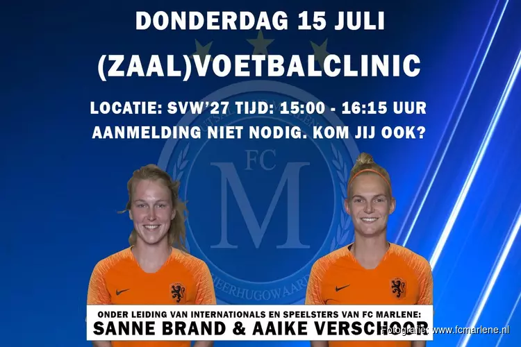 FC Marlène organiseert (zaal)voetbal clinics