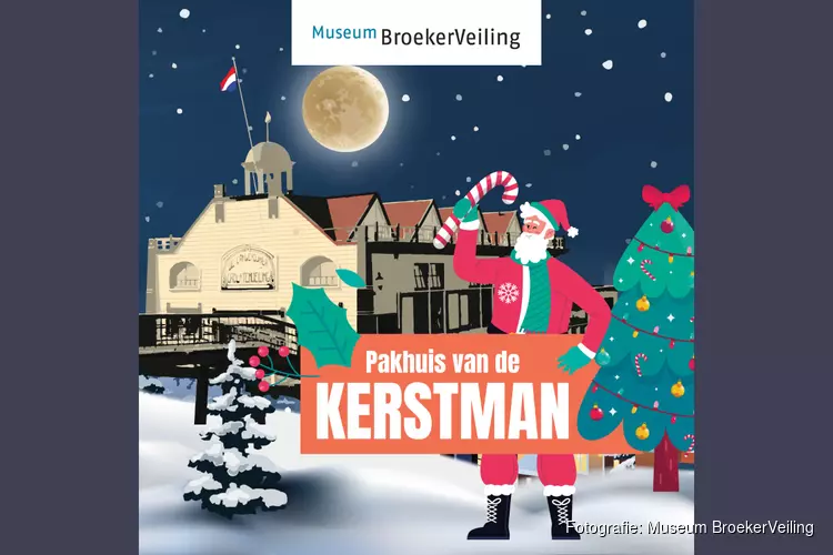 Pakhuis van de Kerstman bij de Warme Winterdagen in Museum BroekerVeiling