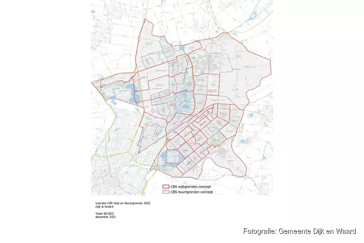 Wijk- en buurtindeling voor Dijk en Waard vastgesteld