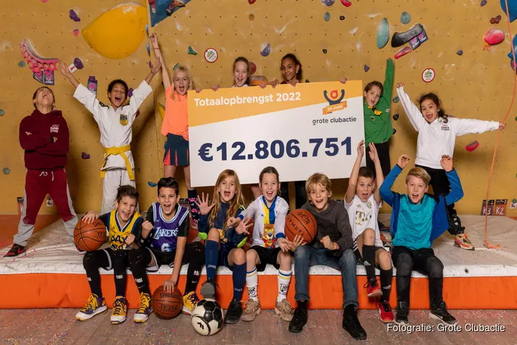 Verenigingen verpulveren Grote Clubactie record: € 12.8 miljoen. 30 verenigingen uit Dijk en Waard droegen bij aan dit succes