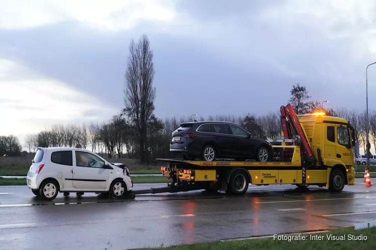 Schade bij kopstaartbotsing bij Oudkarspel