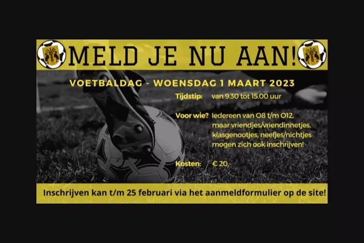 Reiger Boys organiseert voetbaldag in voorjaarsvakantie