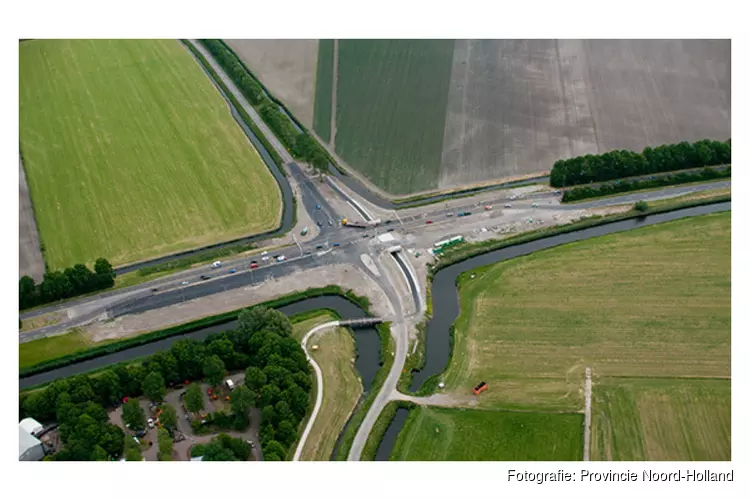 Afsluiting fietstunnel Nauertogt onder Schagerweg (N245) Broek op Langedijk