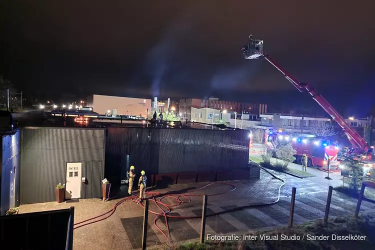 Flinke brand bij sauna in Heerhugowaard