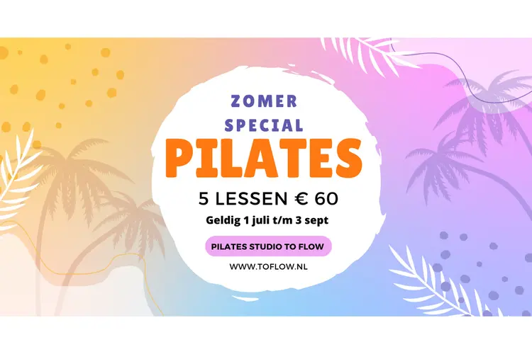 Pilates Studio To Flow in Noord-Scharwoude is de gehele zomer geopend