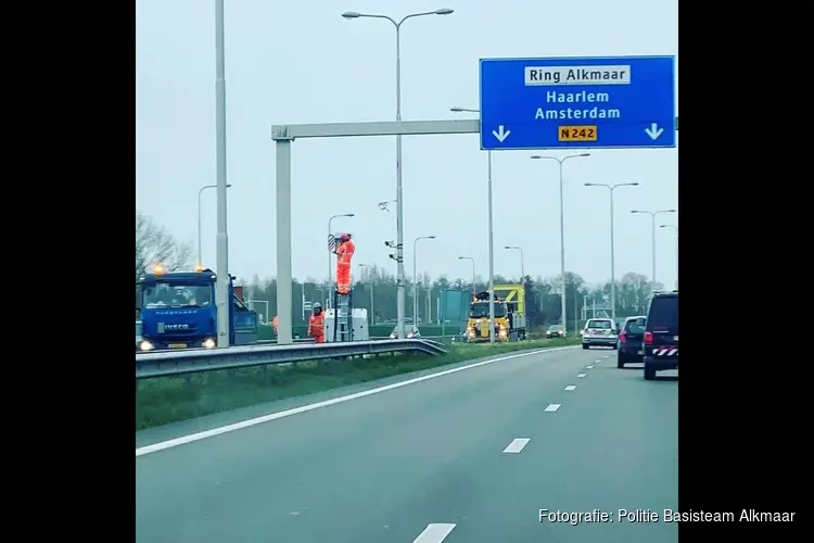 Mobiele flitspaal is terug op N242