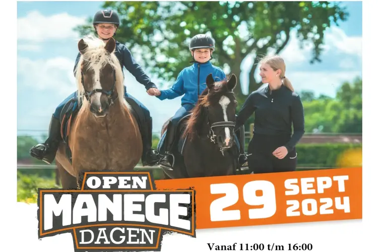 Open Manege Dagen. Kom 29 september naar De Steenen Kamer