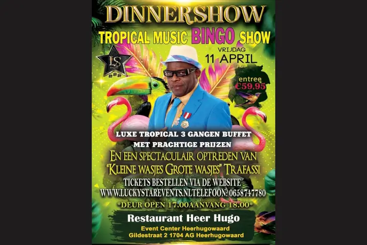 Lucky Star Events presents: Tropical Music Dinner Bingo Show bij Heer Hugo